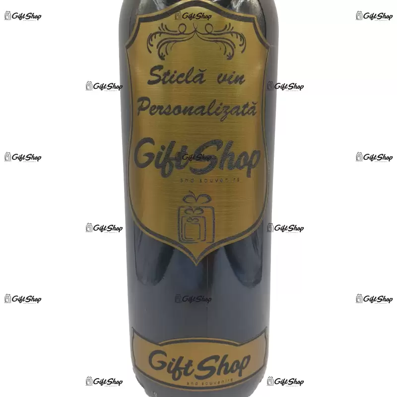 Eticheta metalica auriu inchis, model palos, vin rosu cabernet sauvignon, demisec, 750ml, 13.5% alcool